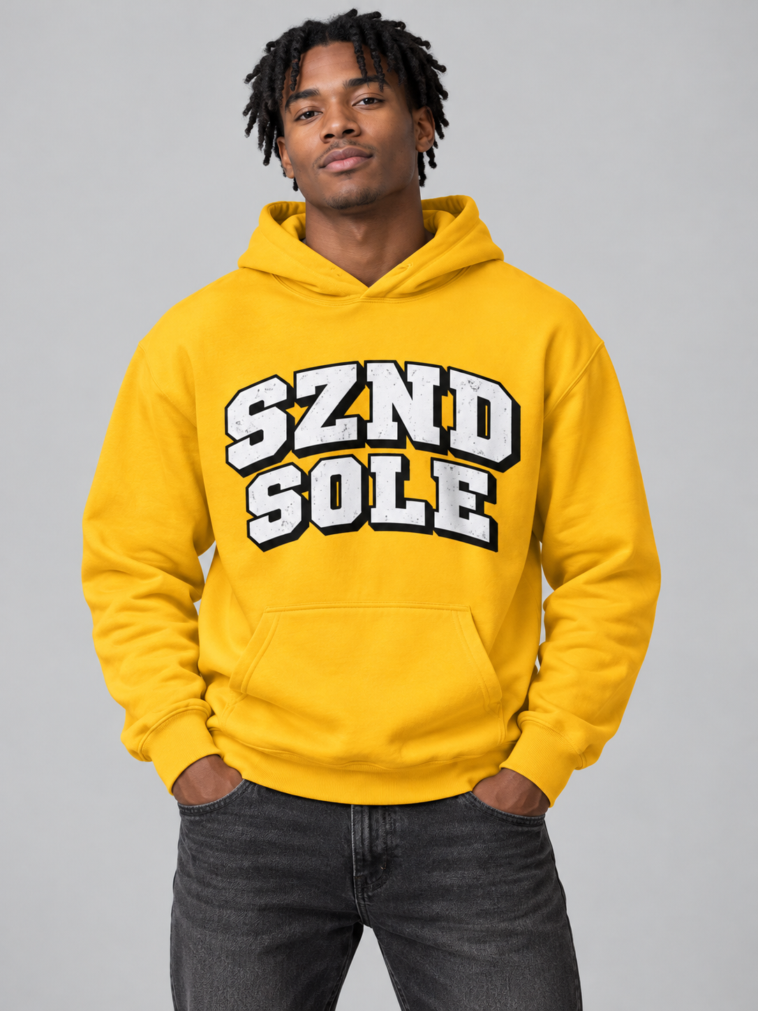 SZND SOLE DISTRESSED VARSITY HOODIE