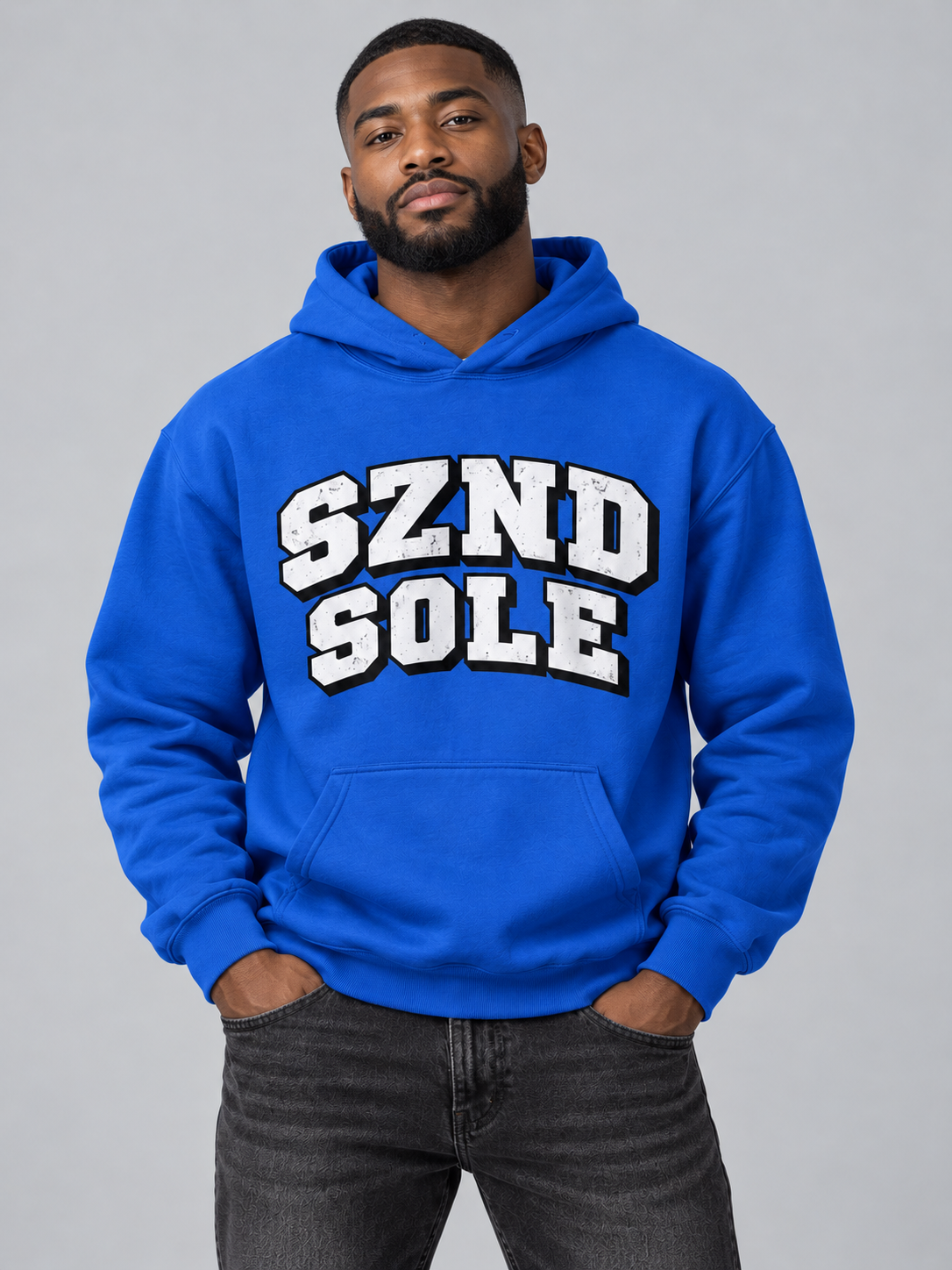 SZND SOLE DISTRESSED VARSITY HOODIE