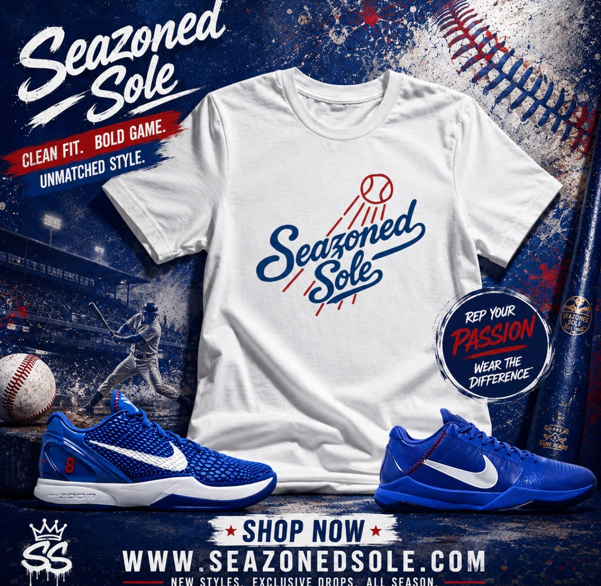 SEAZONED SOLE BASEBALL TEE