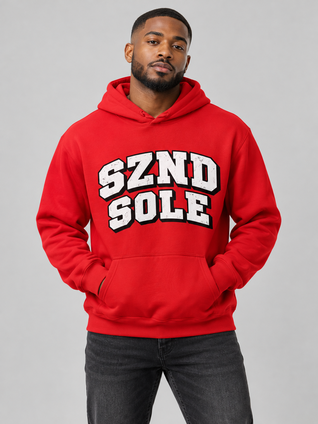 SZND SOLE DISTRESSED VARSITY HOODIE